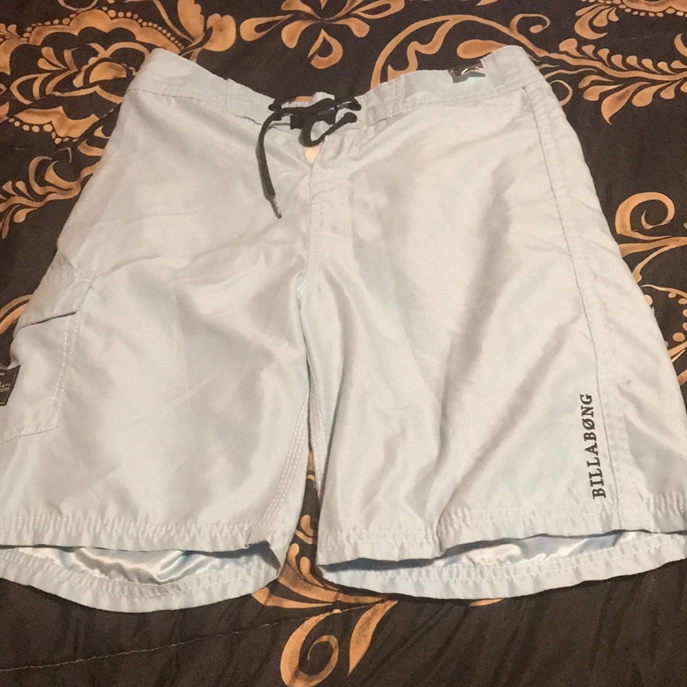 Billabong light blue swim trunks